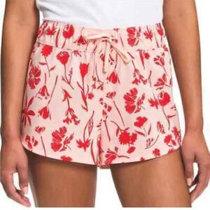 The North Face tan & Red floral print Athletic Shorts. Xl. Athleisure. Outdoors